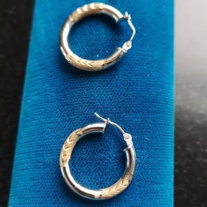 14k white and yellow gold earrings